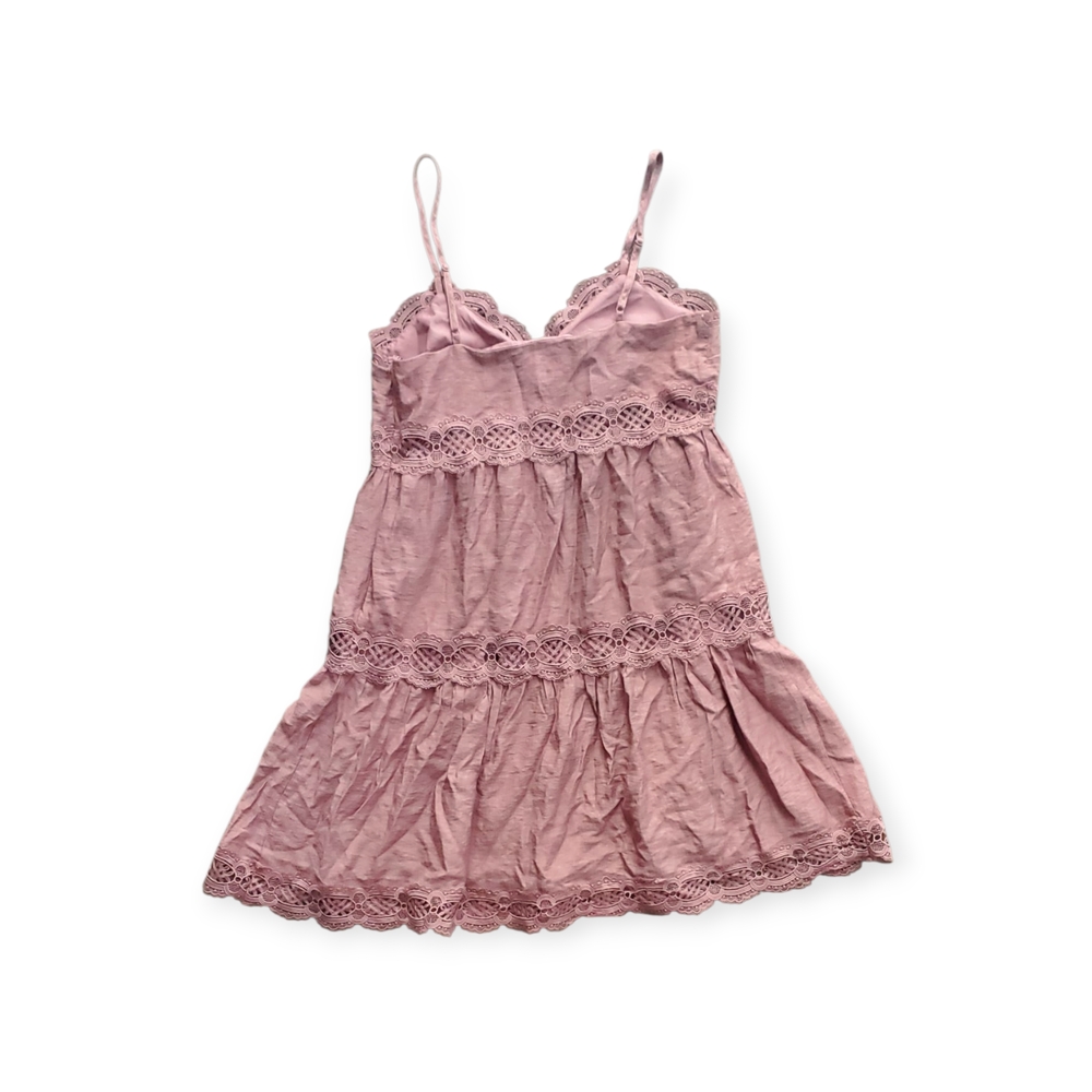 Express Mauve Lace Trim Dress - Picture 2 of 3
